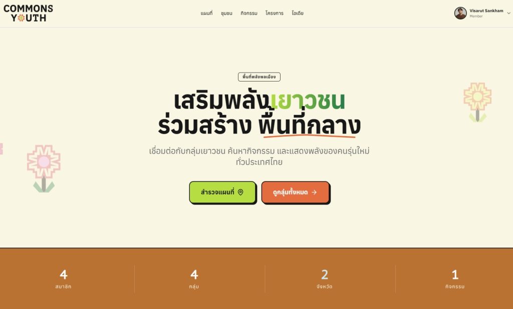 ทำเว็บไซต์ Common Youth
